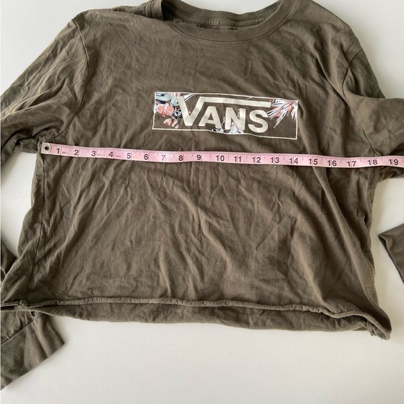 Vans tropical graphic long sleeve crop t shirt Size XL - Picture 5 of 6